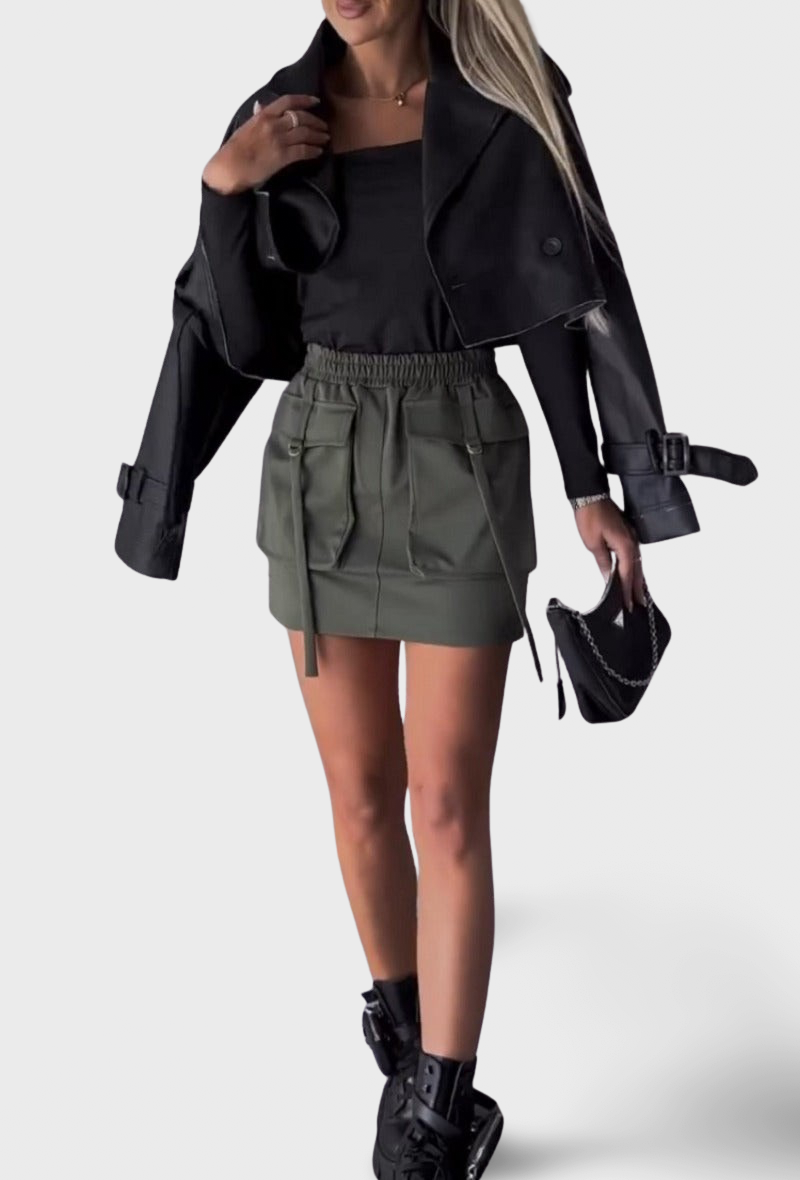 JUPE CARGO KAKI PRETTYGYAL
